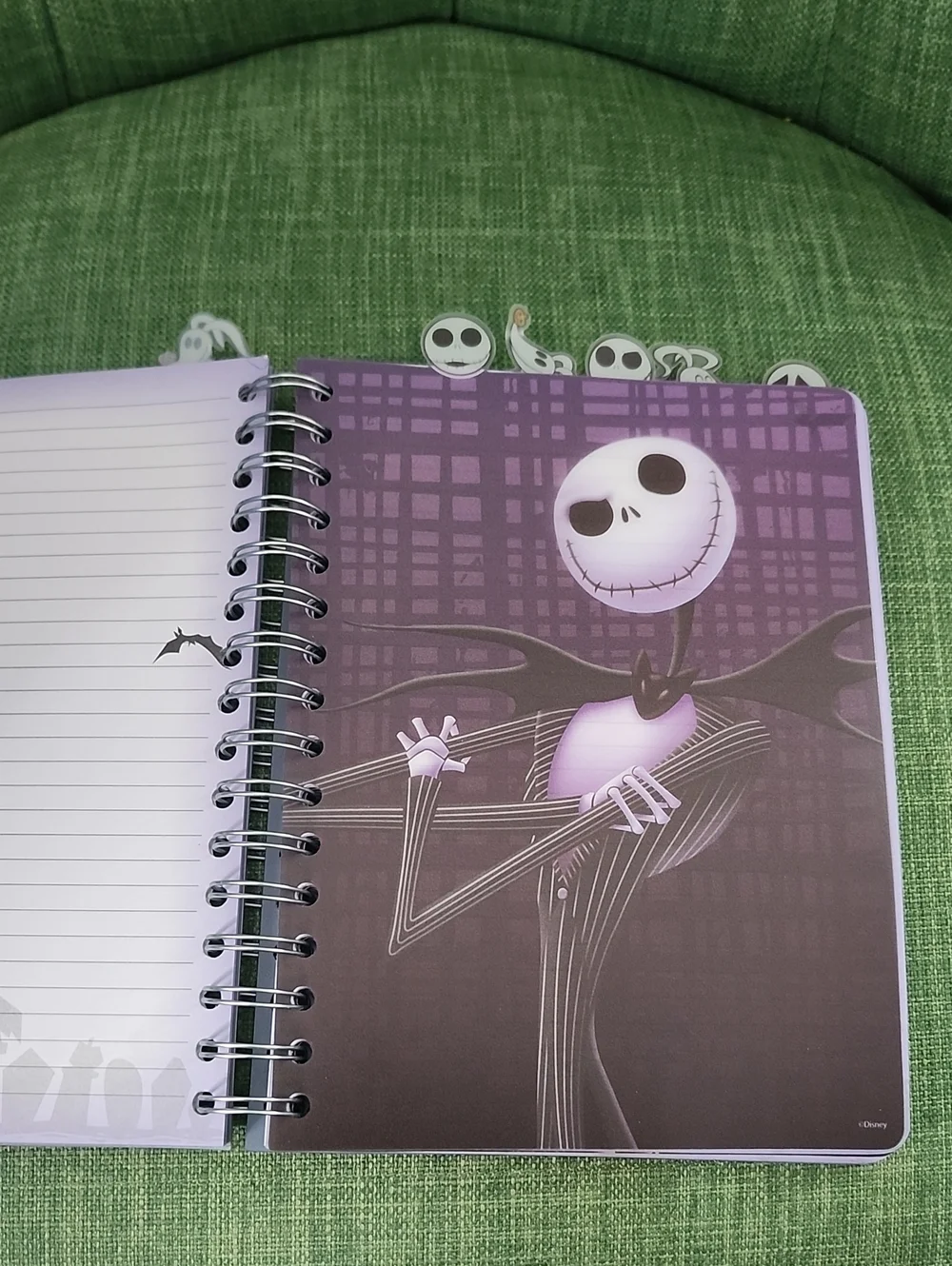 Purple Jack Skellington Spiral Notebook